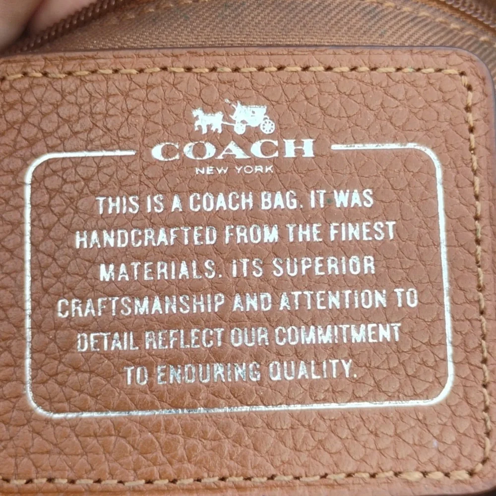 🍍Coach Sophia Tote In Tan/Brown Pebbled Leather - Picture 14 of 16